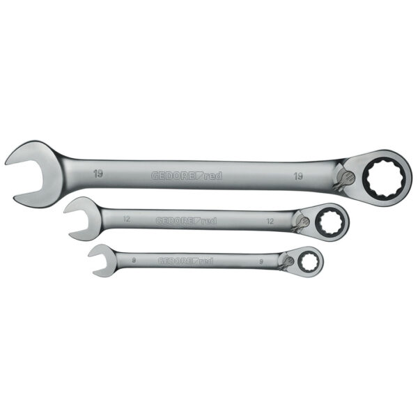 Juego de llaves combinadas de carraca Gedore, 5 piezas