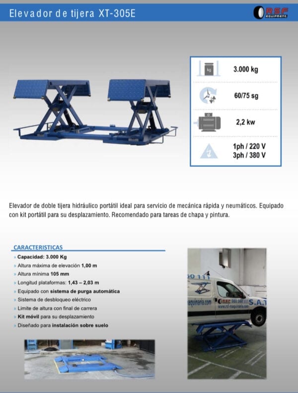 Elevador de Tijera Hidráulico portátil RSF - Imagen 4