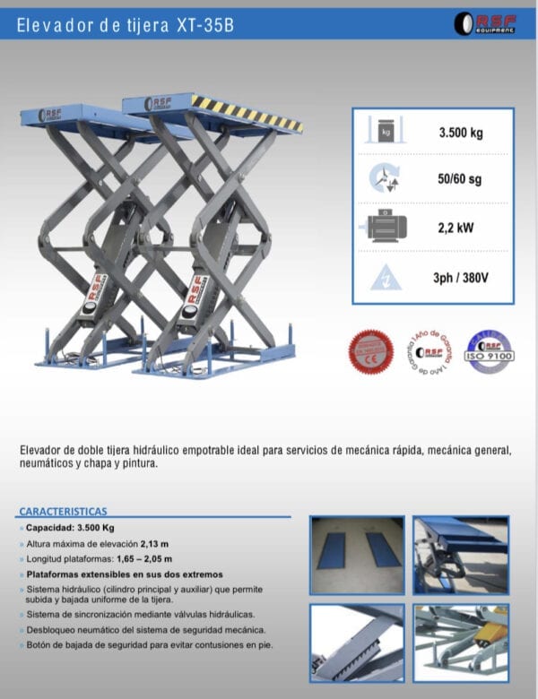 Elevador de Tijera Electrohidráulico Empotrable RSF - Imagen 5