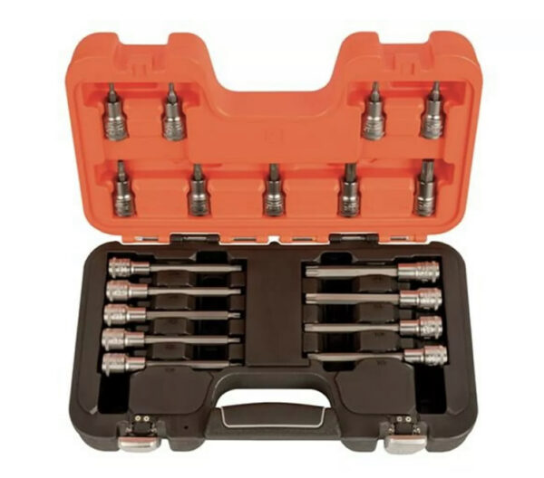 Juego de vasos Bahco de 1/2" con puntas TORX® -18 piezas