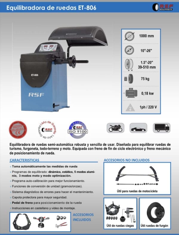 Equilibradora de Ruedas Automática RSF - Imagen 3