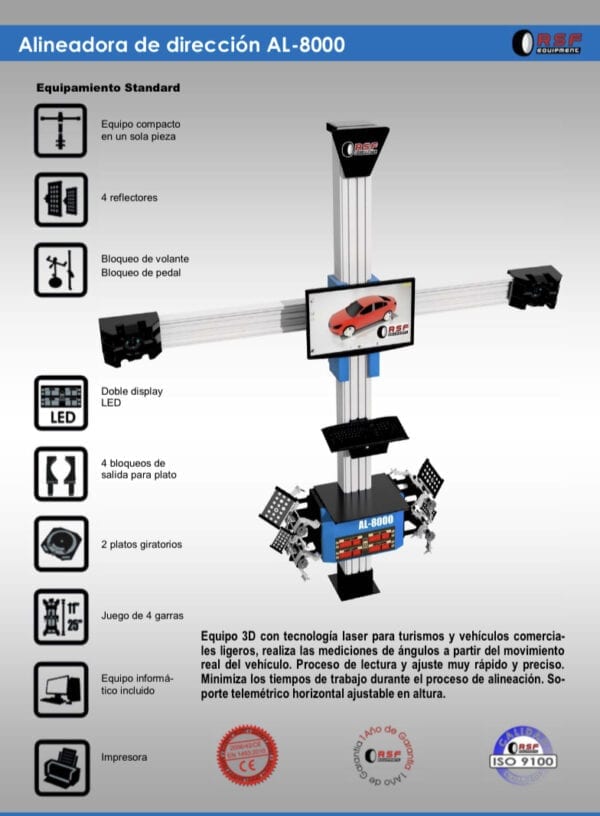 Alineadora de dirección RSF 3D Al-8000 - Imagen 2