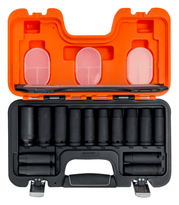 Juego de 14 vasos impacto 1/2" largos Bahco - Imagen 2