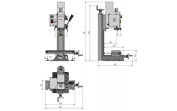 Fresadora con variador Optimum BF 16 Vario - Imagen 2
